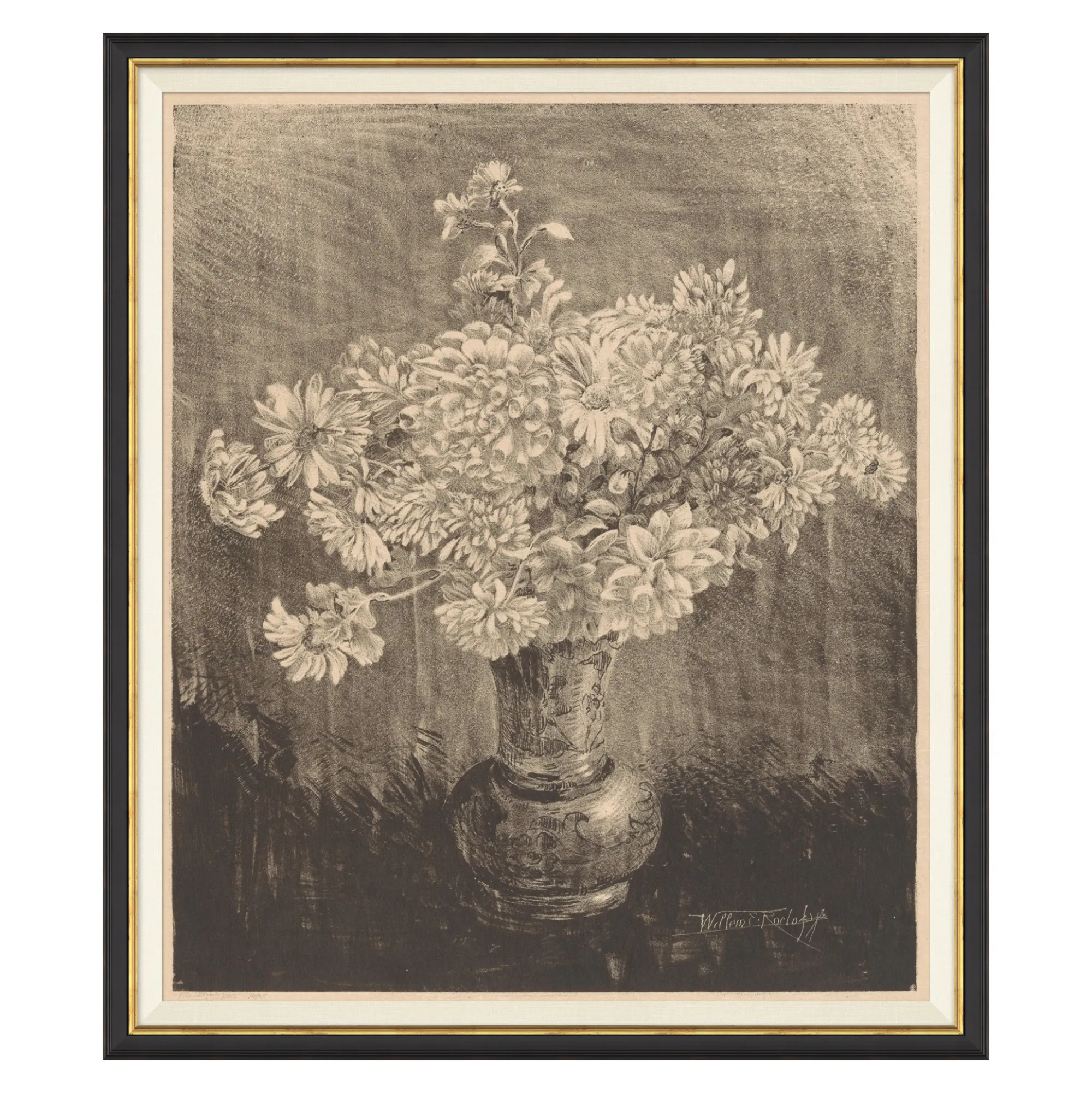 VND6204 Soicher Marin of Florida Flowers in Charcoal