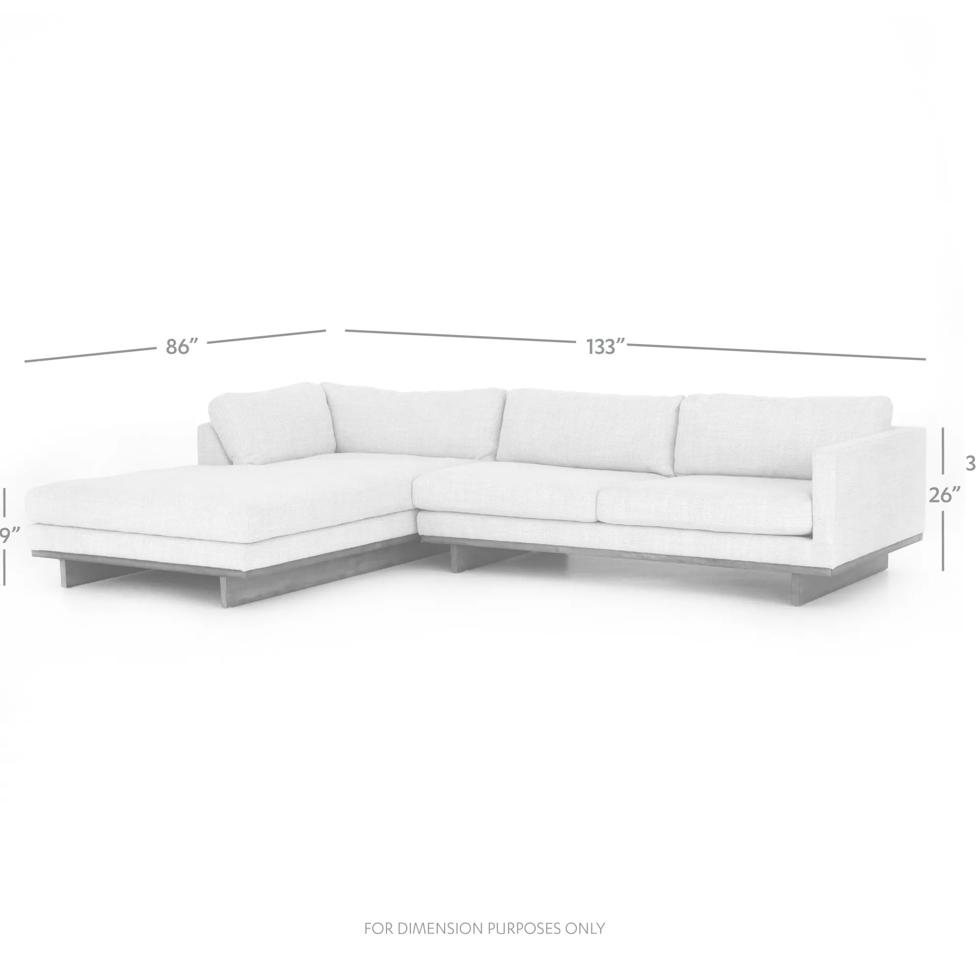 VND6200 Four Hands, LLC Ford 2 Pc Sectional