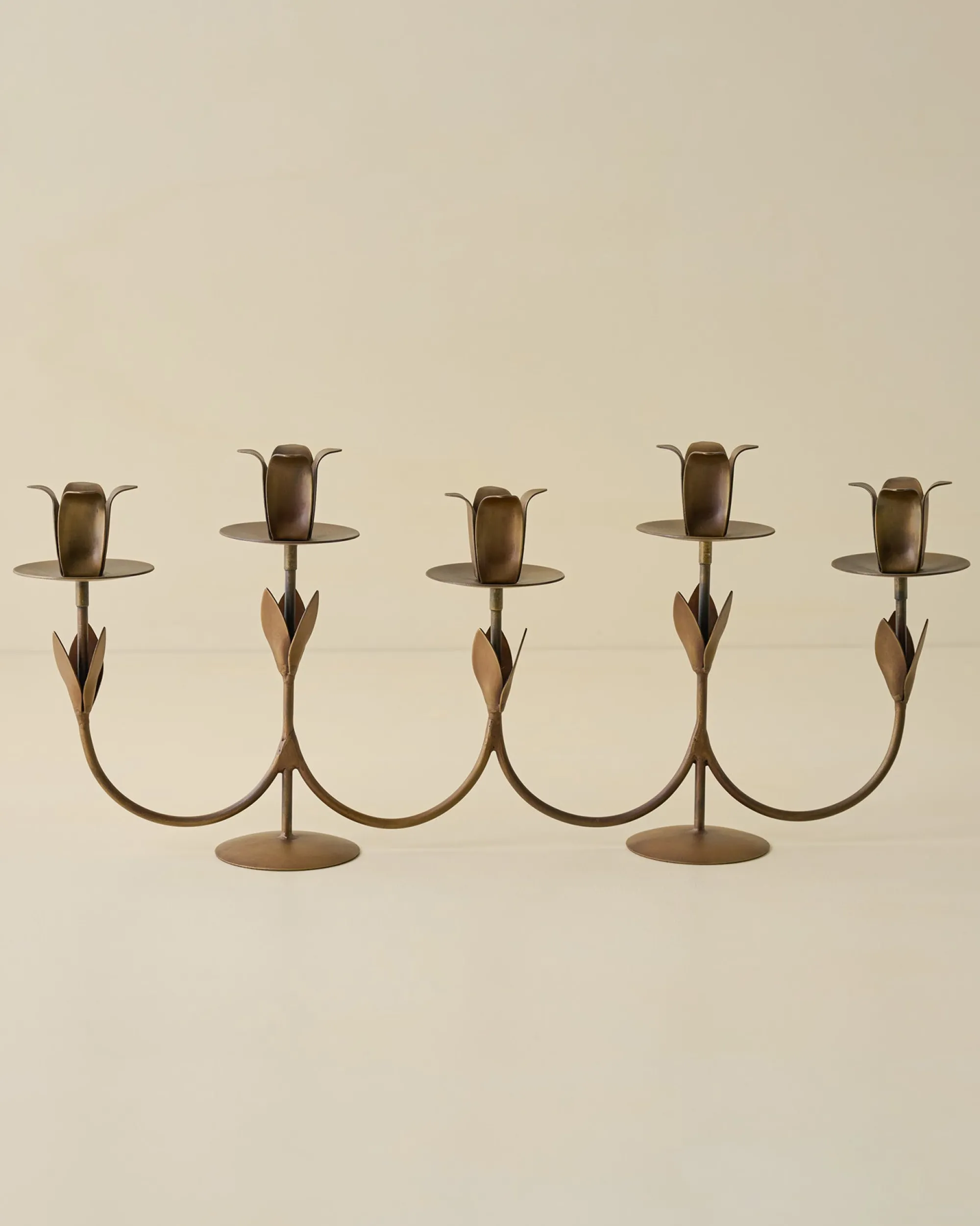 VND6628 Quality Products of India Forged Tulip Candelabra