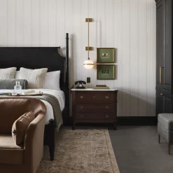 VND2730 York Wallcoverings French Linen Stripe Wallpaper