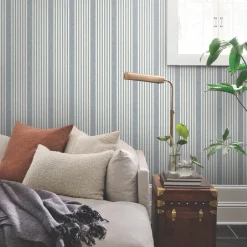 VND2730 York Wallcoverings French Linen Stripe Wallpaper