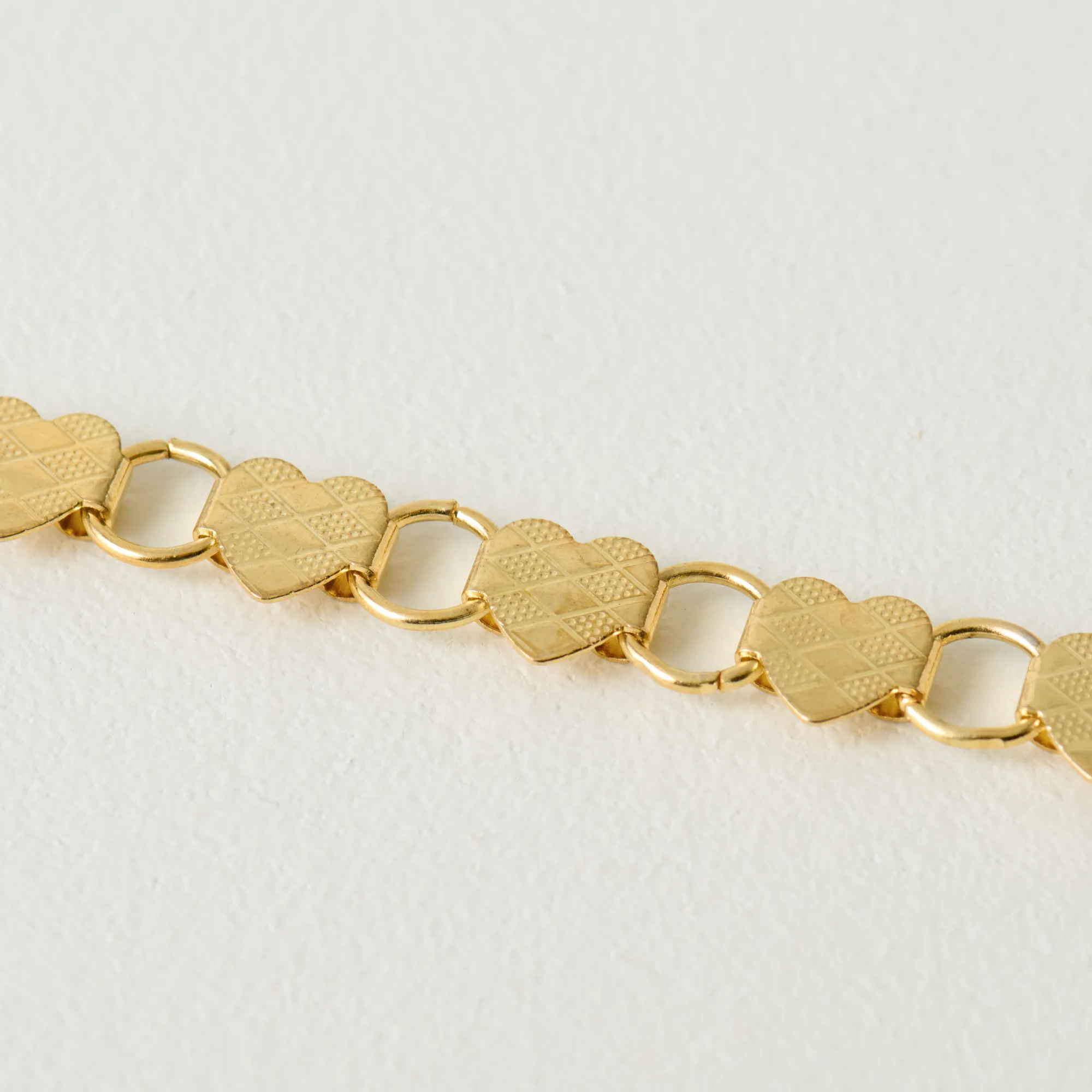 VND5050 Adorn Gold Heart Brass Bracelet