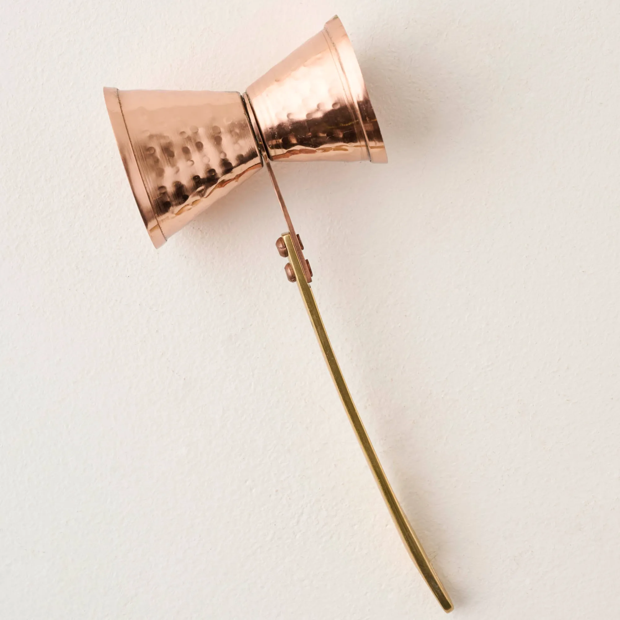VND0018 Be Home Hammered Copper and Gold Jigger