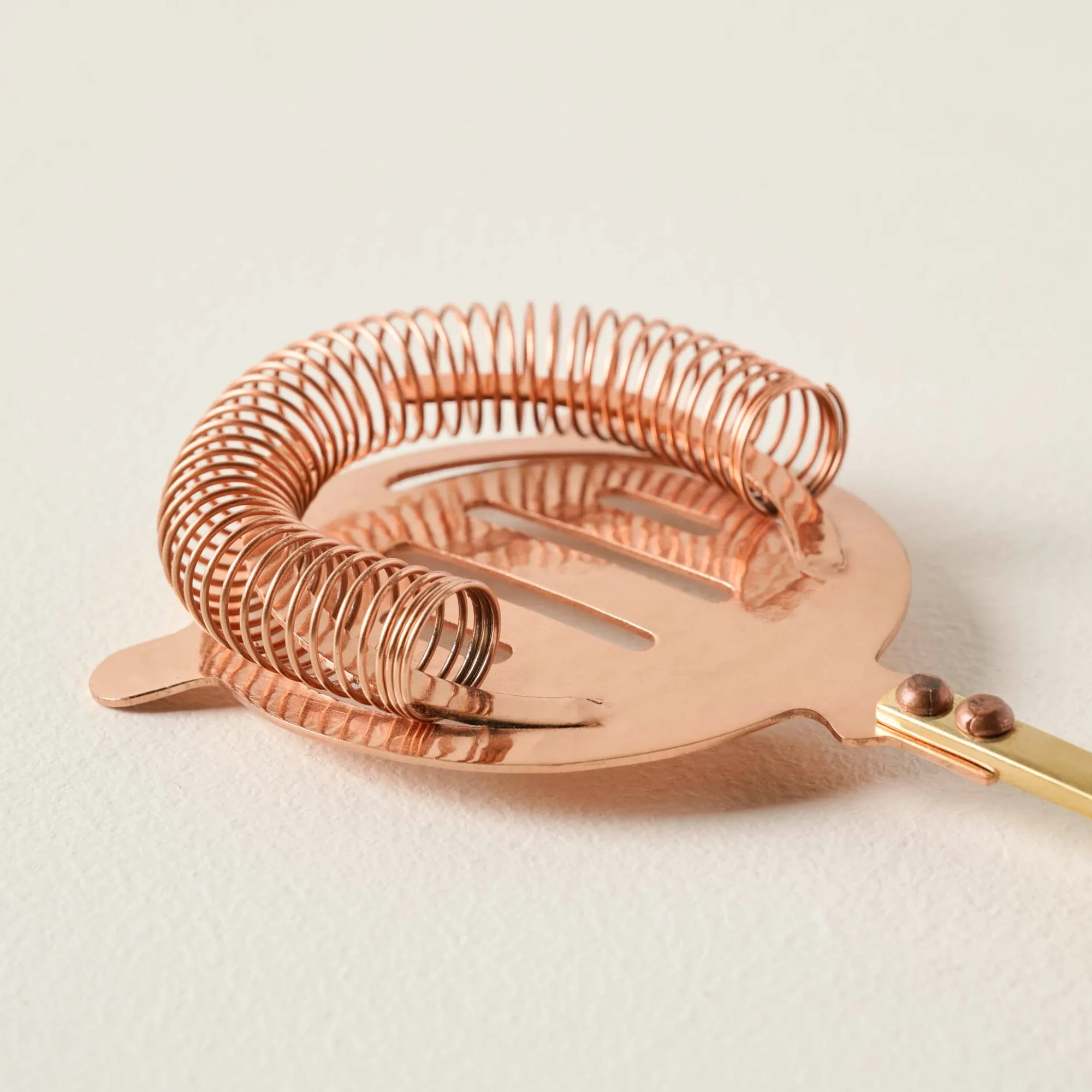 VND0018 Be Home Hammered Copper and Gold Strainer
