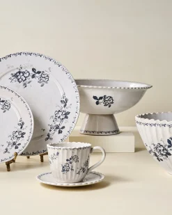 VND6562 Chaozhou Highland Crafts Company Ltd Heirloom Garden Floral Pedestal Serving Bowl