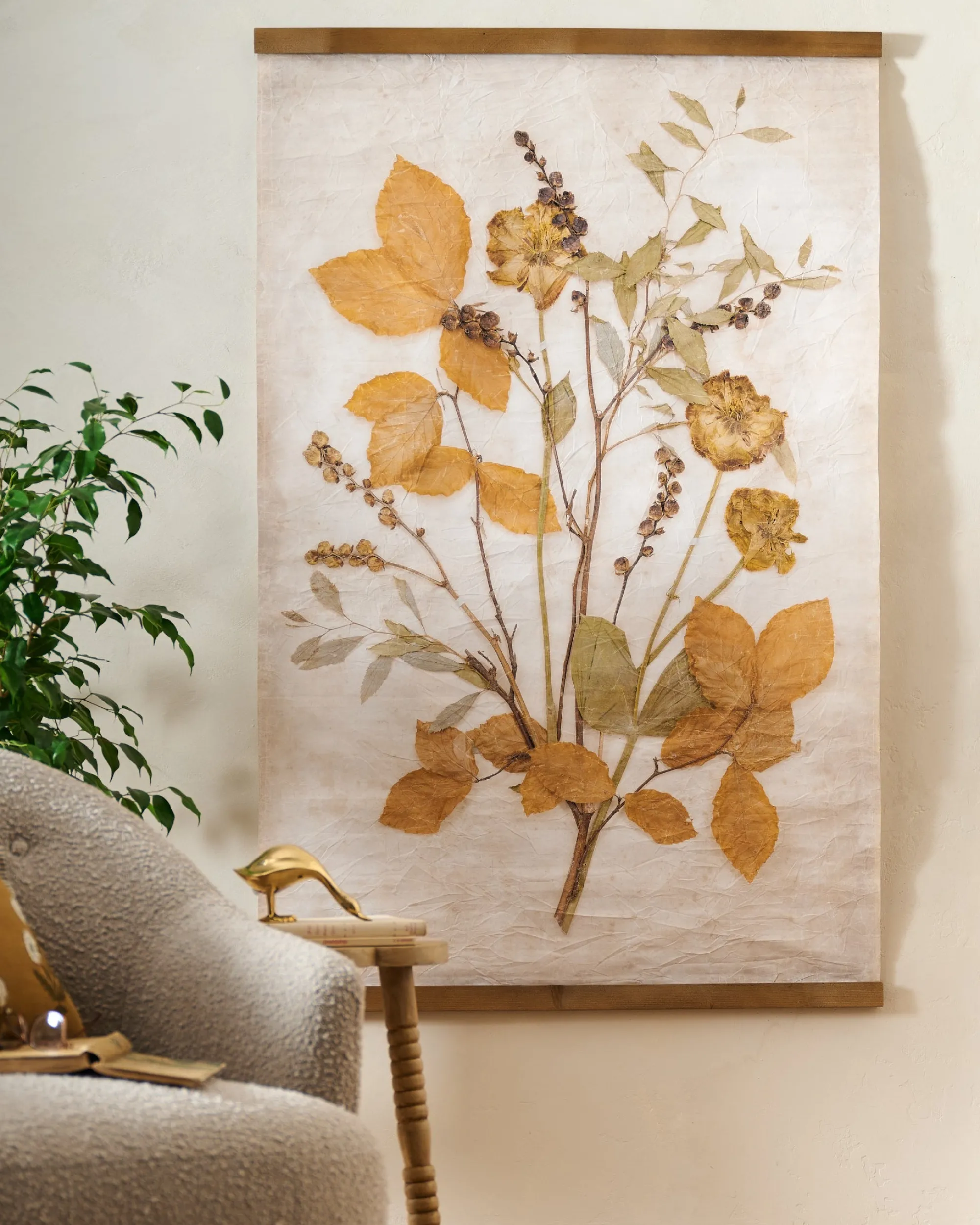 VND0164 Creative Co-op Inc Jo's Herbarium Tapestry