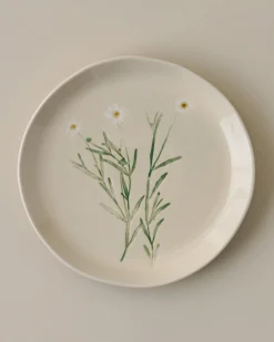 VND8577 GUANGDONG QUANFU CERAMICS INDUSTRIAL CO., LTD. Jo's Pressed Floral Dessert Plate Set of Four
