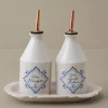 VND6562 Chaozhou Highland Crafts Company Ltd Juliet Ceramic Oil & Vinegar Pour Set