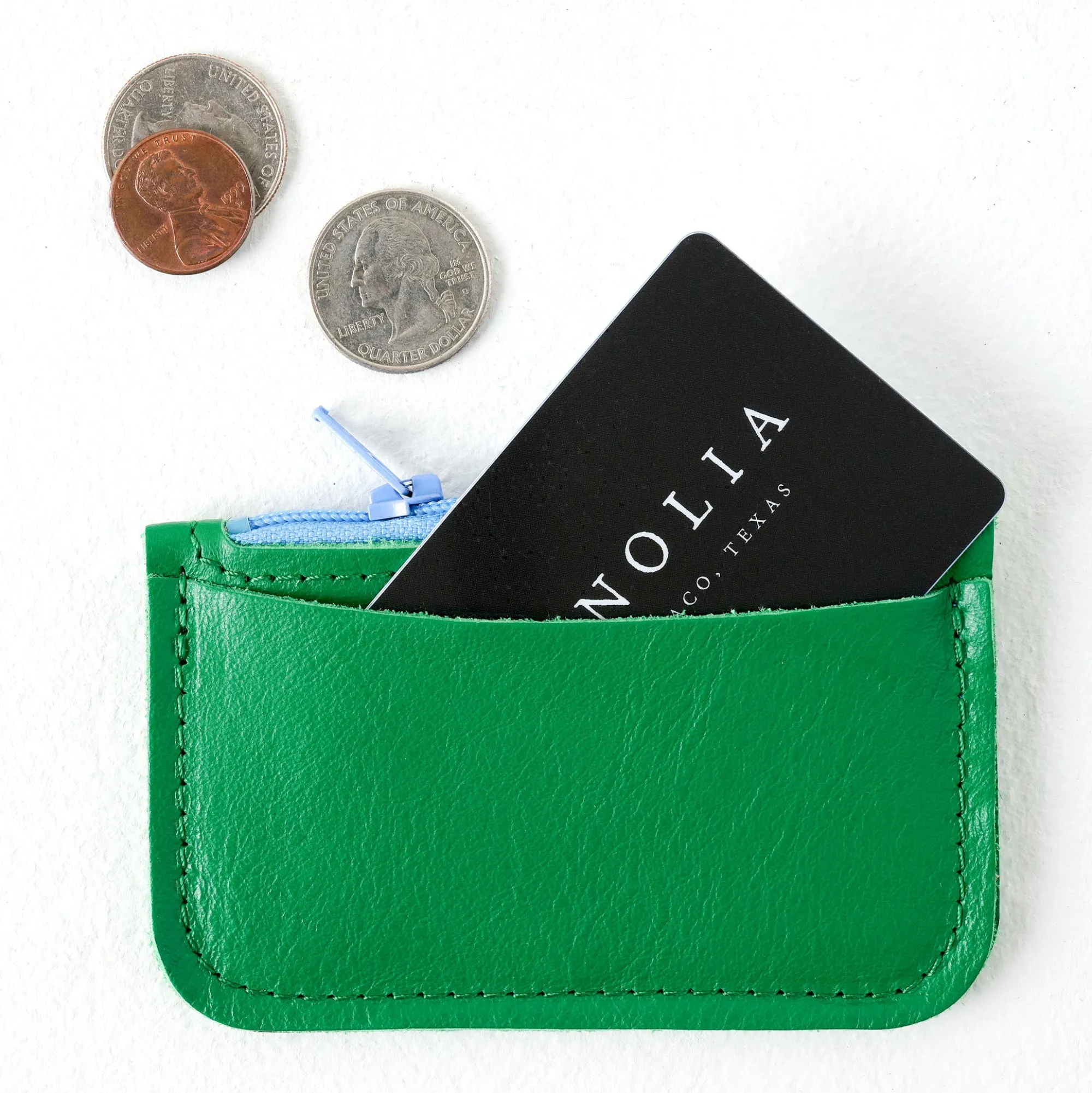 VND8394 Erica Verges Kelly Green Small Change Wallet