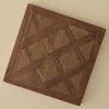 VND8122 R R INDUSTRIES Lattice Two-Tone Wood Trivet