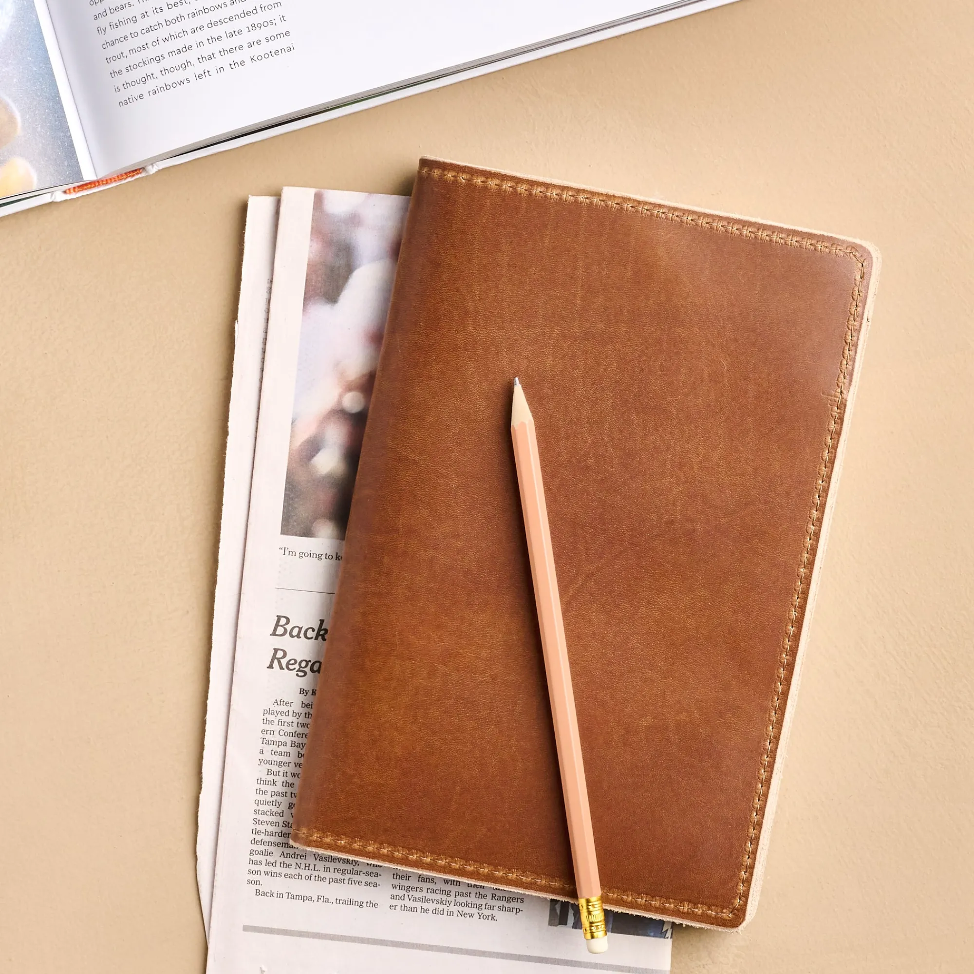 VND7347 Longleaf Leather Co 16 Leather Small Pad Folio