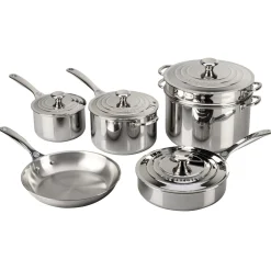 VND6282 Le Creuset of America, Inc Le Creuset Stainless Steel 10 Piece Set