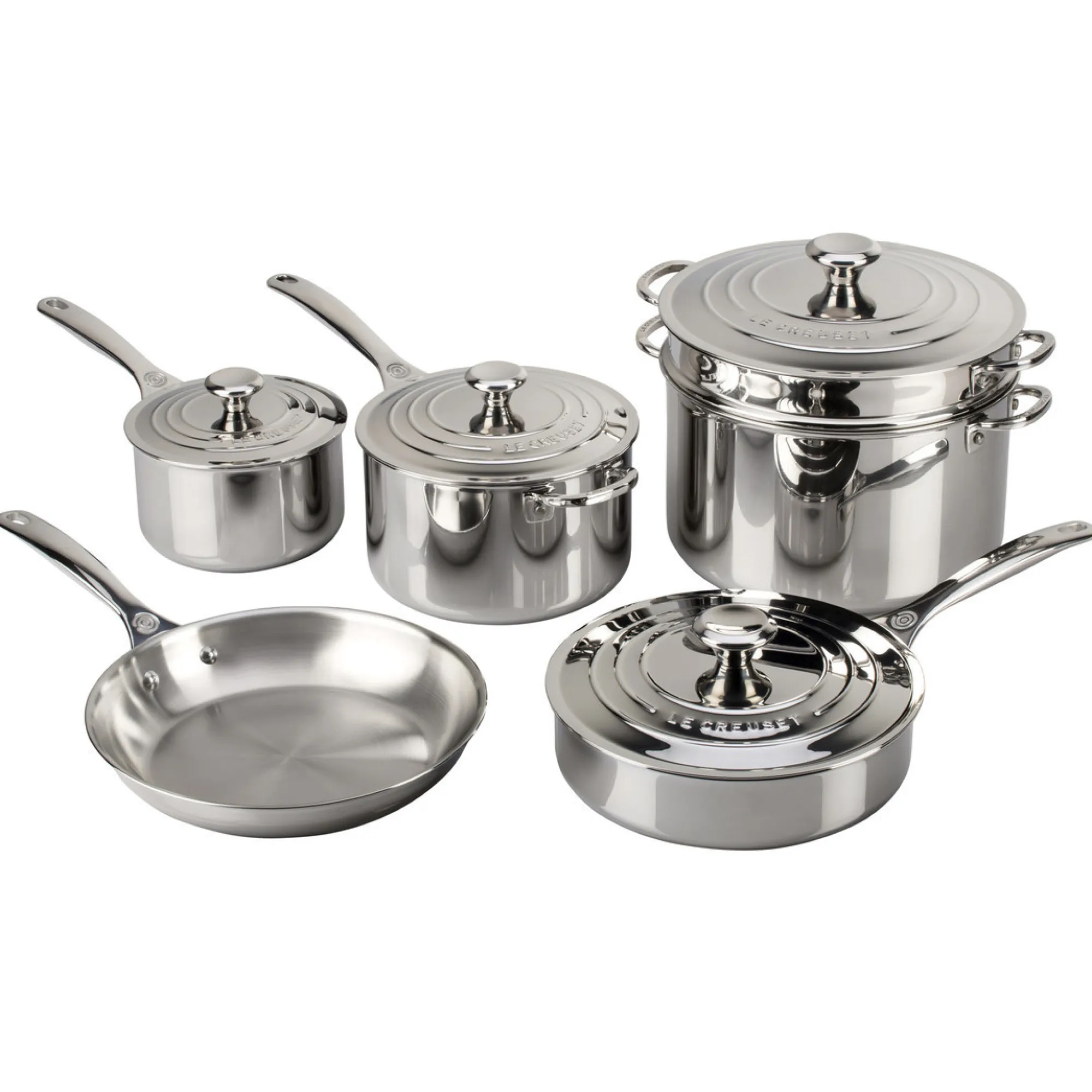 VND6282 Le Creuset of America, Inc Le Creuset Stainless Steel 10 Piece Set