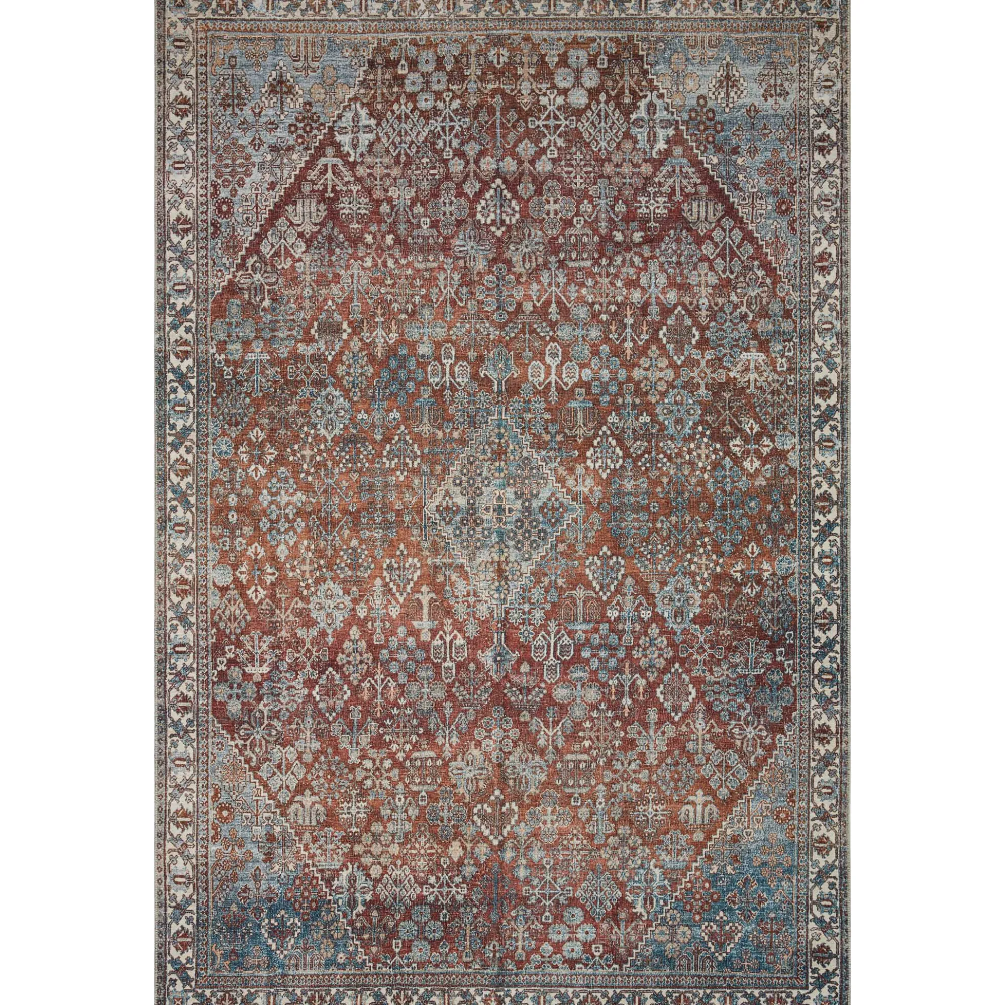 VND0086 Loloi Inc Lenna Brick Sky Rug