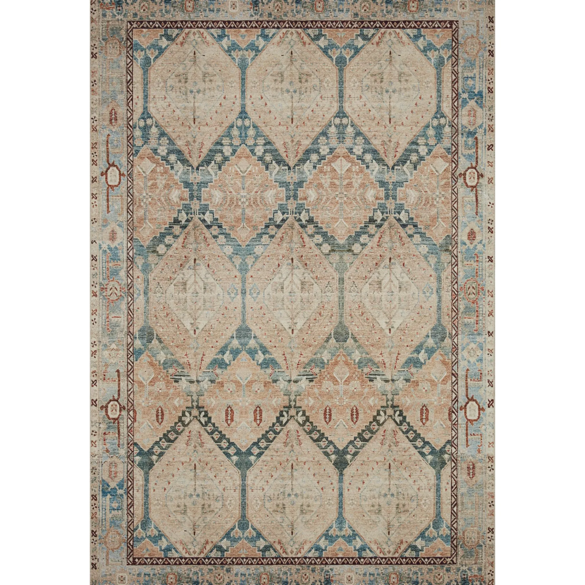 VND0086 Loloi Inc Lenna Denim Sand Rug