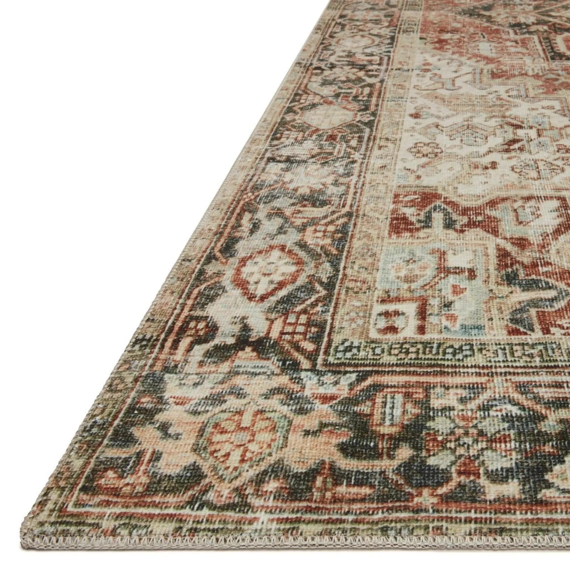 VND0086 Loloi Inc Lenna Rust Charcoal Rug