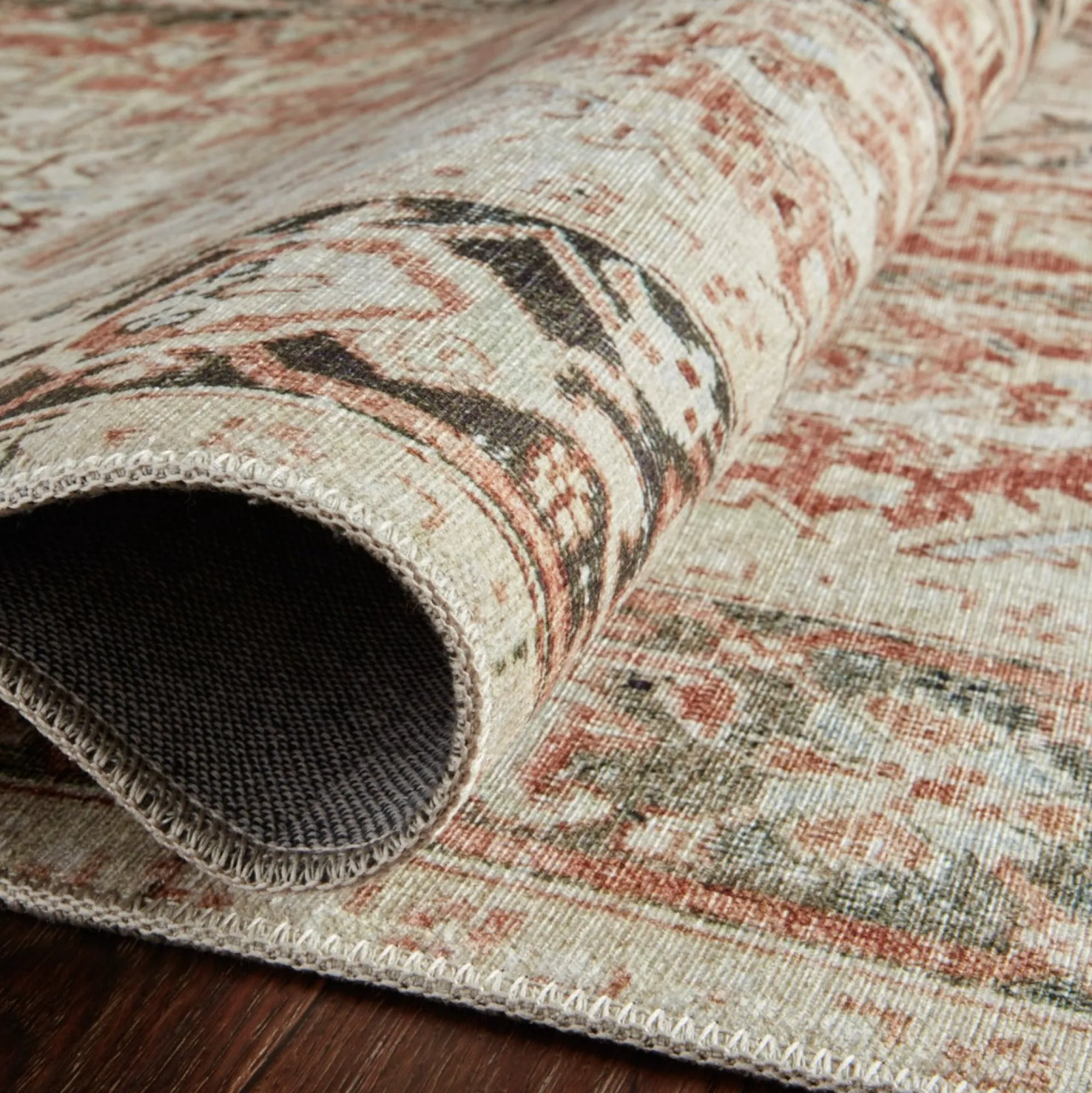 VND0086 Loloi Inc Lenna Rust Charcoal Rug