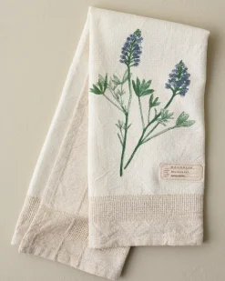 VND6843 KARUR GOLDLINE EXPORTS LLP Magnolia Bluebonnet Garden Tea Towel