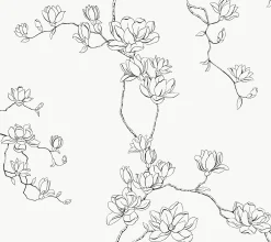VND2730 York Wallcoverings Magnolia Branches Wallpaper