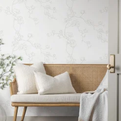 VND2730 York Wallcoverings Magnolia Branches Wallpaper
