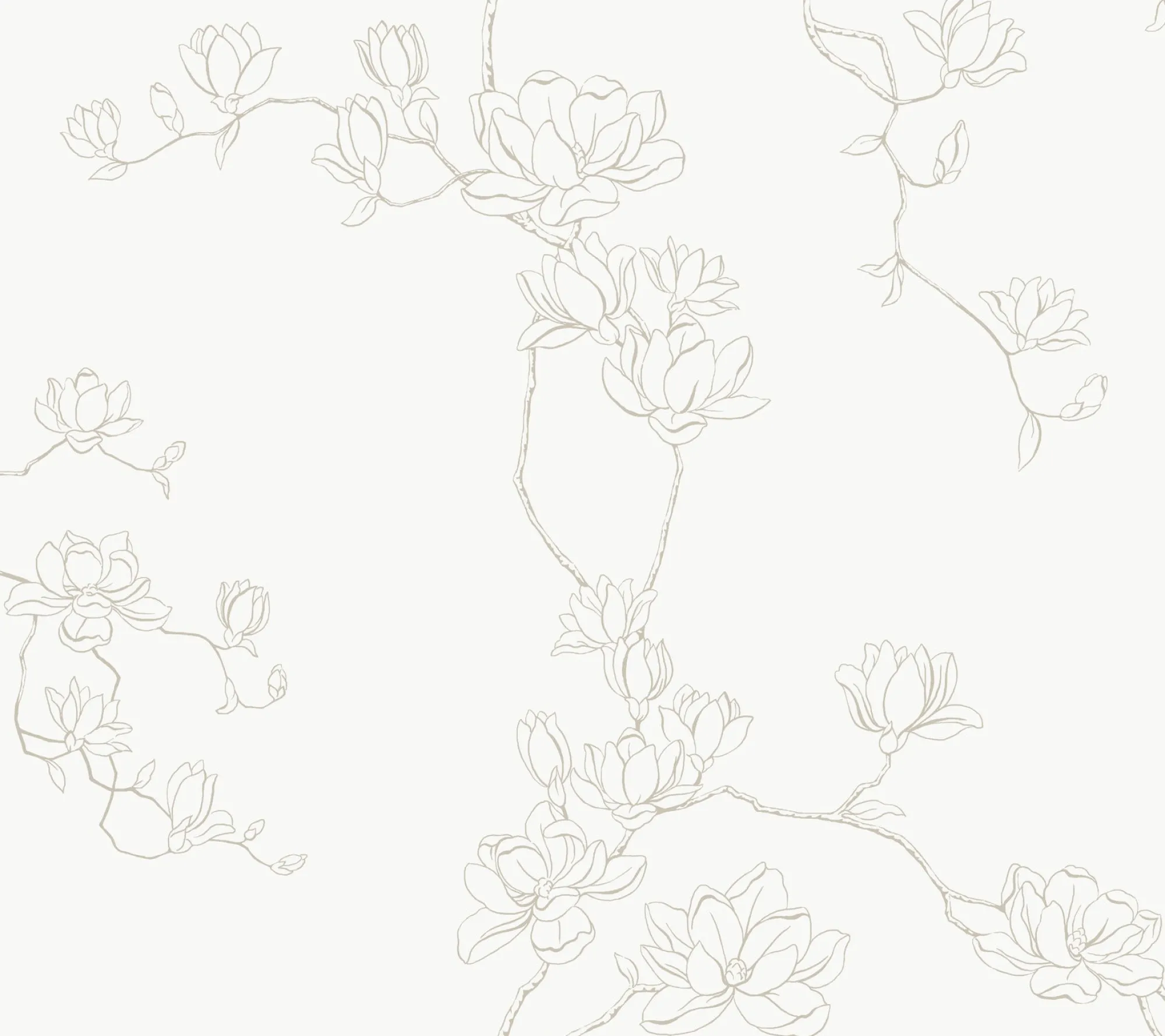 VND2730 York Wallcoverings Magnolia Branches Wallpaper