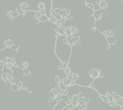 VND2730 York Wallcoverings Magnolia Branches Wallpaper
