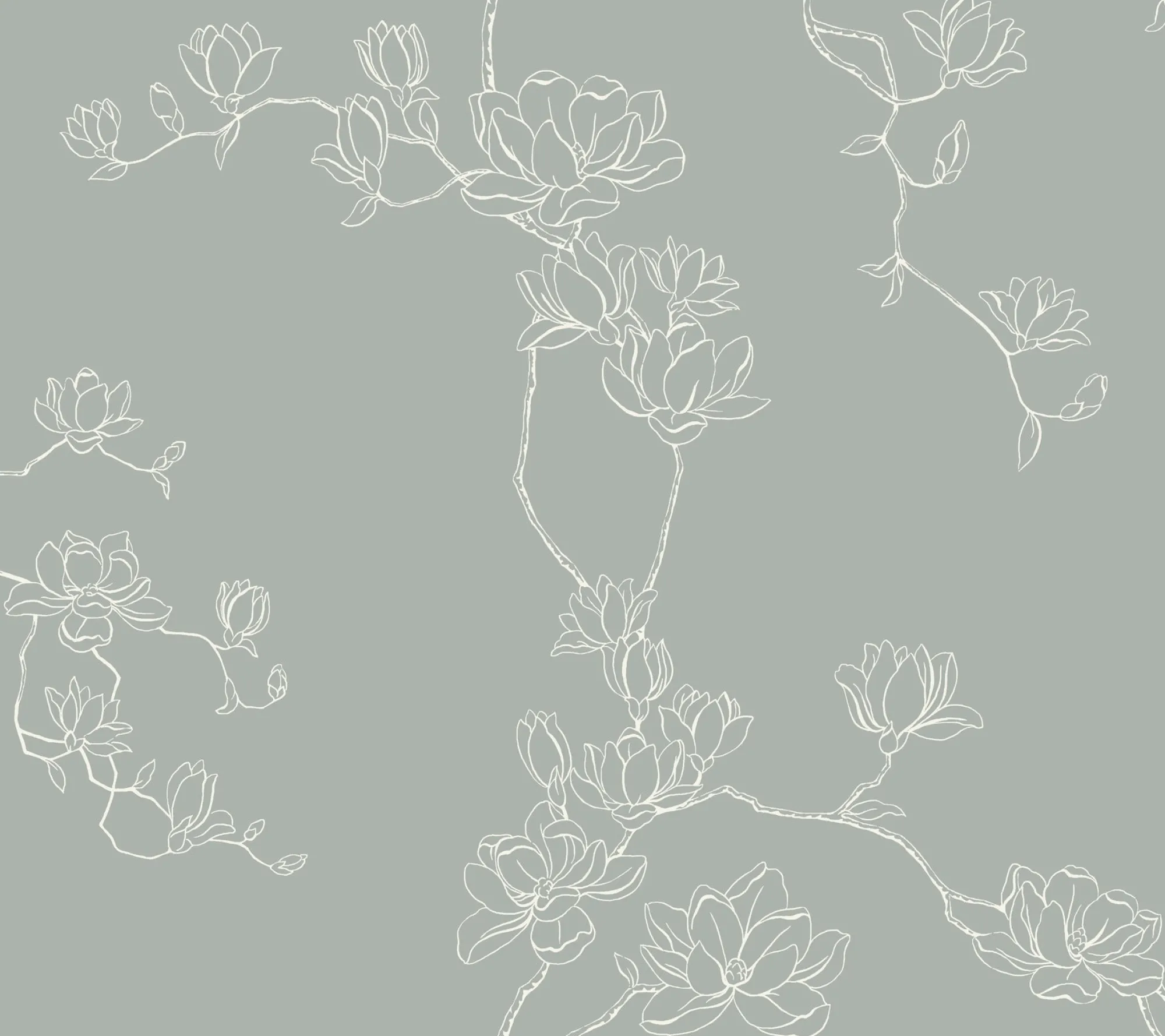 VND2730 York Wallcoverings Magnolia Branches Wallpaper