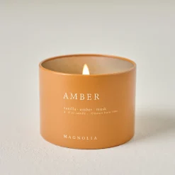 VND0040 Couture Brands LLC Magnolia Gathered and Amber Candle Tin Bundle