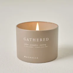 VND0040 Couture Brands LLC Magnolia Gathered and Amber Candle Tin Bundle