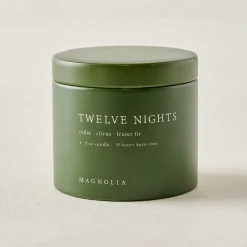 VND0040 Couture Brands LLC Magnolia Joyeux Noel and Twelve Nights Candle Tin Bundle