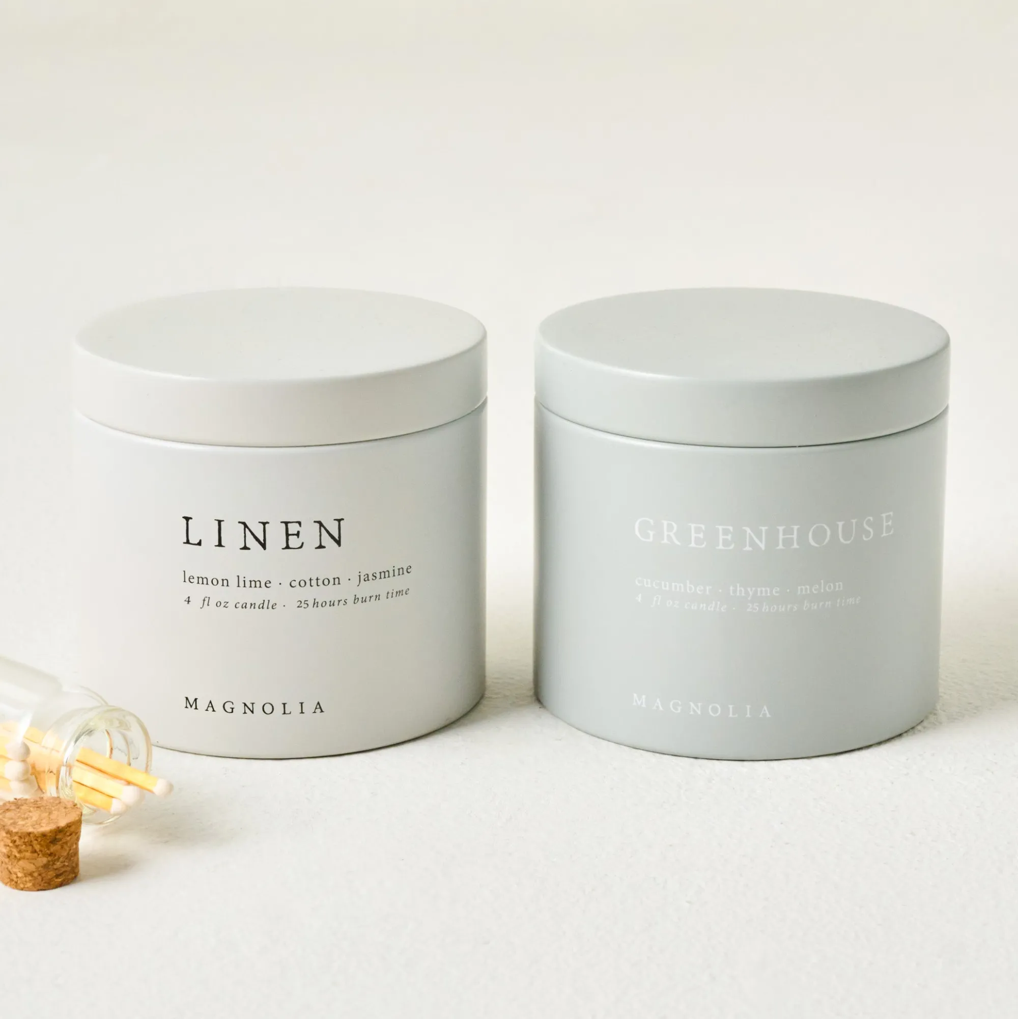 VND0040 Couture Brands LLC Magnolia Linen and Greenhouse Candle Tin Bundle
