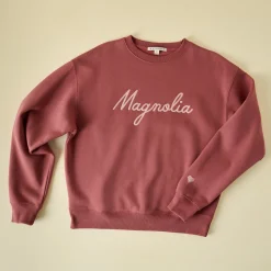VND8309 Supplyable Group, LLC Magnolia Marsala Embroidered Heart Sweatshirt