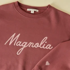 VND8309 Supplyable Group, LLC Magnolia Marsala Embroidered Heart Sweatshirt