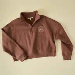 VND8309 Supplyable Group, LLC Magnolia Mocha Quarter Zip Sweatshirt