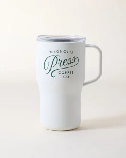 VND7895 Created Co. MAGNOLIA PRESS 16 OZ STAINLESS STEEL WHITE ROAM