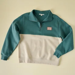 VND8309 Supplyable Group, LLC Magnolia Quarter Zip Colorblock Sweatshirt