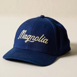 VND5970 Concept One Accessories Magnolia Script Embroidered Navy Hat