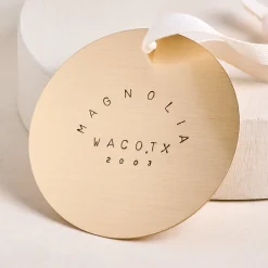 VND7297 Our Spare Change Magnolia Waco TX Brass Ornament