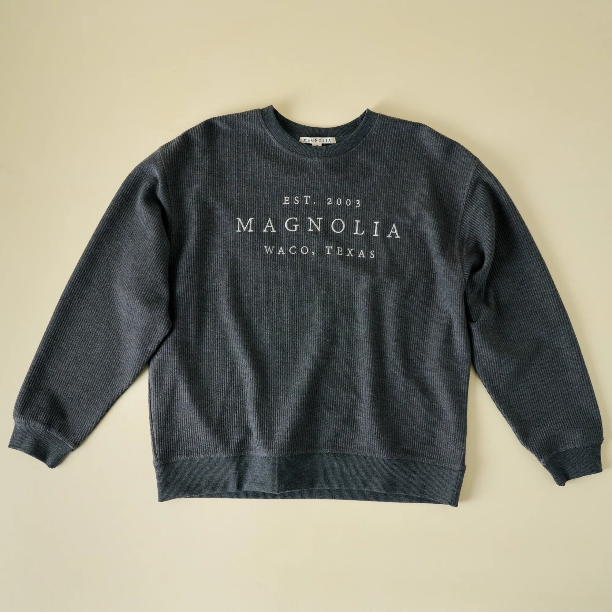 VND8309 Supplyable Group, LLC Magnolia Washed Black Embroidered Cozy Sweatshirt