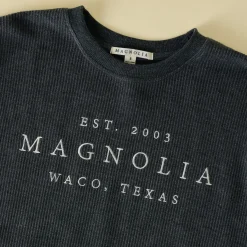 VND8309 Supplyable Group, LLC Magnolia Washed Black Embroidered Cozy Sweatshirt