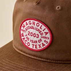 VND5970 Concept One Accessories Magnolia Waxed Canvas Patch 5-Panel Hat