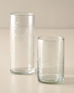 VND7004 BKG OVERSEAS Marlowe Etched Glass Tumbler