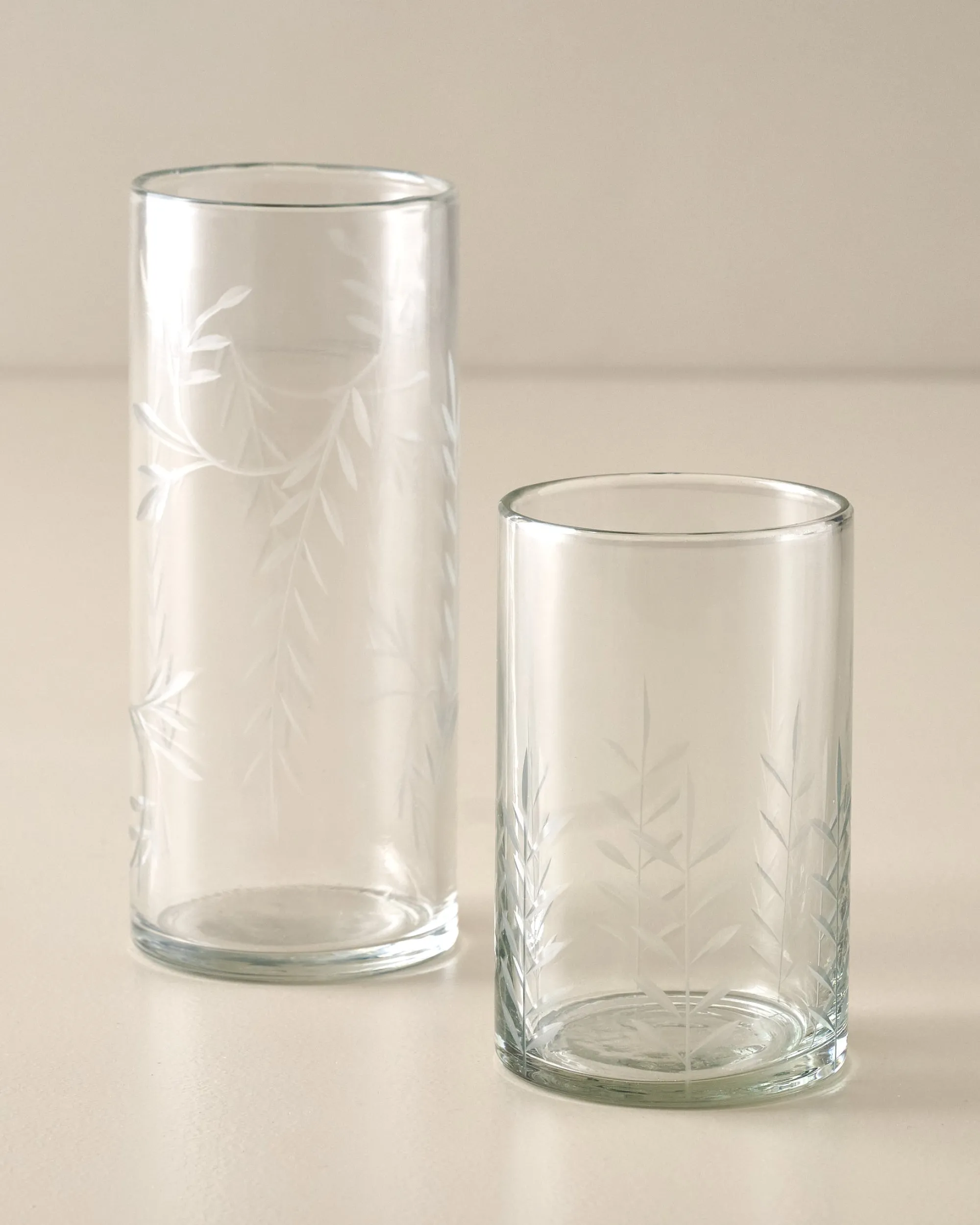 VND7004 BKG OVERSEAS Marlowe Etched Glass Tumbler