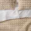 Magnolia Natural Flora Block Print Quilt + Sham Set (King)