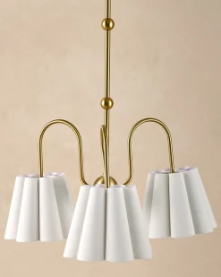VND6475 StyleCraft Home Collection Odette Linen Scallop Chandelier