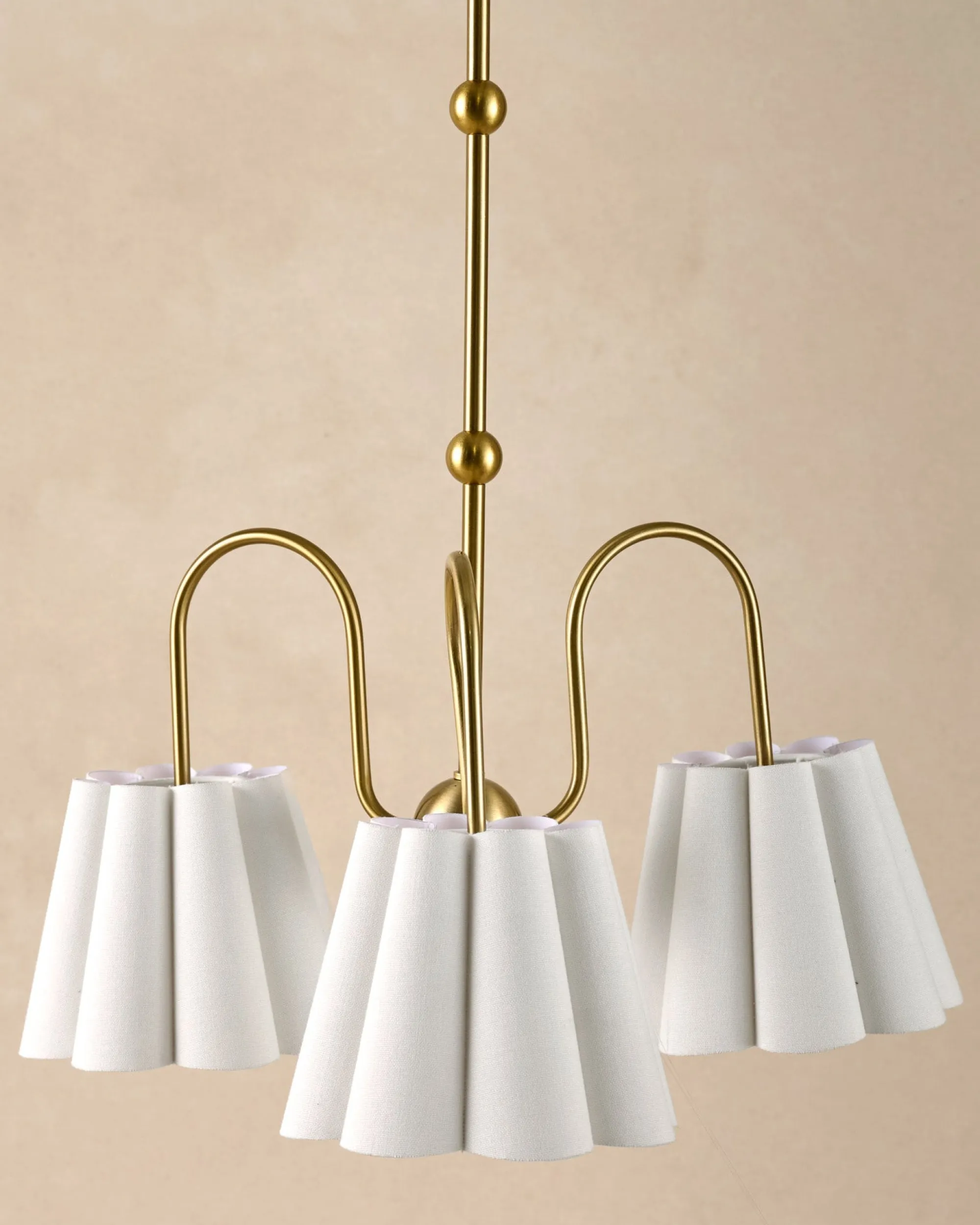 VND6475 StyleCraft Home Collection Odette Linen Scallop Chandelier