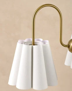 VND6475 StyleCraft Home Collection Odette Linen Scallop Chandelier