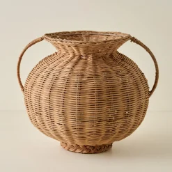 VND0164 Creative Co-op Inc Oversized Rattan Remi Vase