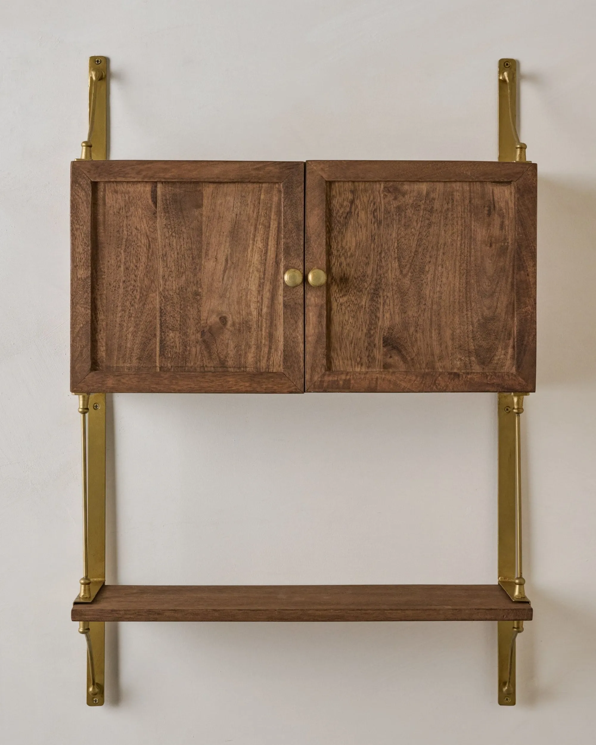 VND7974 Guru Creations Parker Brass and Wood Cabinet