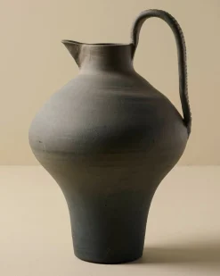 VND0158 Accent Decor Ravine Black Ceramic Jug